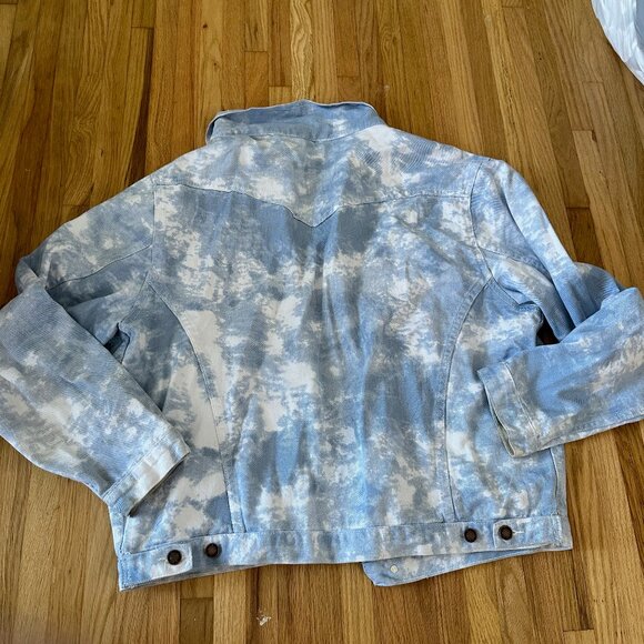 Princess Polly Blue Tie Dye Denim Jacket - Picture 3 of 6